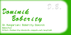 dominik boberity business card